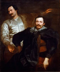 Portrait of the Painters Lucas and Cornelis by Wael