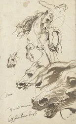 Study of Rider and Head of a Horse