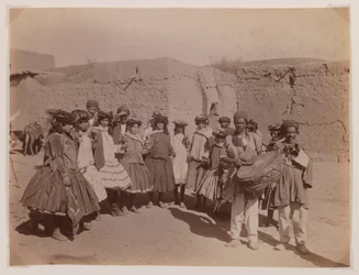 Group of women dancing in tribal costume