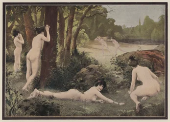 Playing games in the countryside