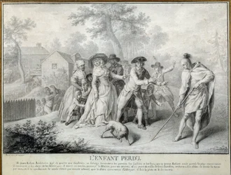 The Lost Child (Illustration of “Letters from an American Farmer” by Saint John de Crevecoeur)