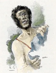 Odyssey of Homer: Polyphemus, the Cyclops, Illustration by Antoine Calbet