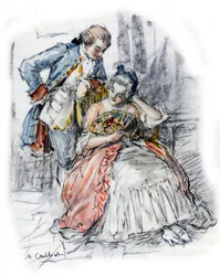 Werther Courting Mademoiselle de B to Forget Charlotte