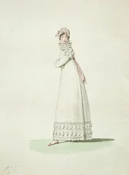 Elegant Woman in an Outdoor Dress