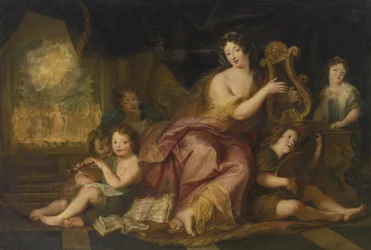 Allegory of Music. Portrait of Madame de Maintenon with the Natural Children of Louis XIV