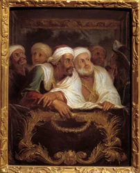 Moroccan ambassador Mohamed Temin attending a show in a lodge of the Italian comedy in Paris in February 1682