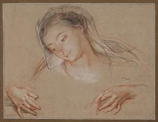 Study for a Madonna. Head and Two Hands