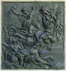 The Angel of France Expelling the Heretics (detail)