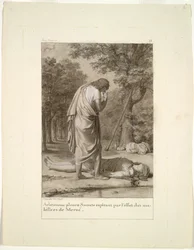 Aristomenes Mourning the Death of Socrates from the Bewitchment of Meroë...The Golden Ass, 1795