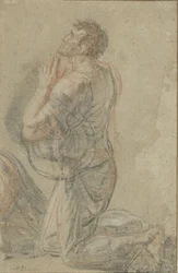 Kneeling Man, Seen from the Side