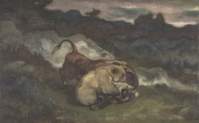 Bear Killing a Bull