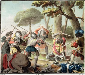 Gaston de Foix (1488-1512) Slain at the Battle of Ravenna, Engraved by Roger, 1788