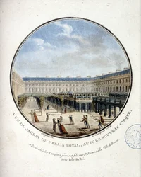 View of the garden of the Palais Royal - in 