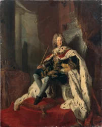 King Frederick I on the silver throne