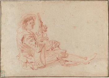 Seated Guitarist (recto)