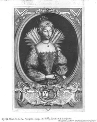 Francoise-Marguerite de Silly (1584-1626) Engraved by Claude Duflos