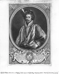 Philippe-Emmanuel de Gondi (1581-1662) Marquis de Belle-Isle, Engraved by Claude Duflos