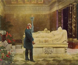 King Wilhelm I at the Grave of His Parents