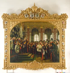 The Proclamation of Wilhelm as Kaiser of the New German Reich in the Hall of Mirrors at Versailles on 18th January 1871, painted 1885
