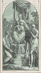 The Virgin and Child Enthroned, Saint Jerome at Lower Right, Saint Francis