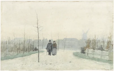 Old Couple in a Newly Laid-Out Park