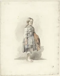 Standing Girl with Jug and Cloak under the Arm