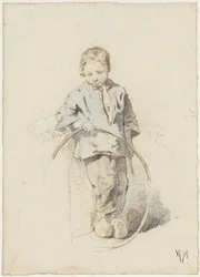 Standing Boy with a Hoop