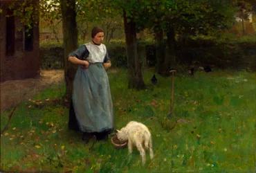 Woman from Laren with Lamb
