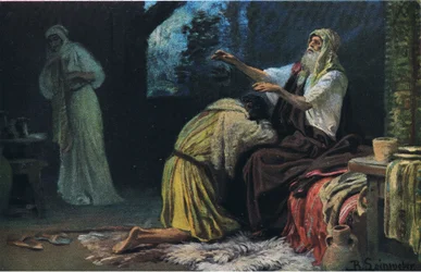 Isaac Blessing Jacob, from Hulberts Story of the Bible published by The John Winston Company