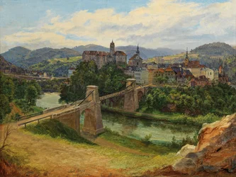 A View of the Town of Loket in the Czech Republic
