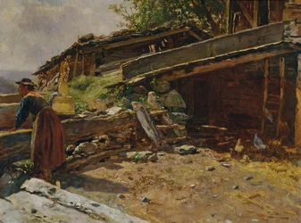 Fountain at Woferlbauer in Bruck-Fusch