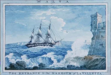 Malta: The Entrance to the Harbour of Valletta