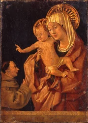 The Madonna and Child with a Franciscan Monk in Adoration
