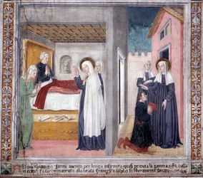 Life of St. Francesca Romana: The Saint Heals a Man Who Lost His Leg