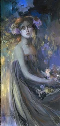 Lady with flowers