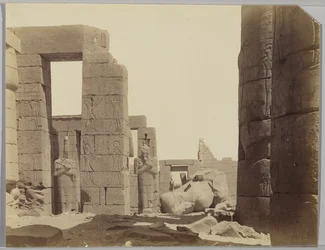 Ramesseum with the Statue