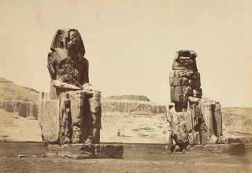 The Colossi of Memnon, Thebes, c. 1860s