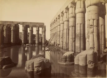 The Flooded Courtyard of Amenhotep III in the Luxor Temple