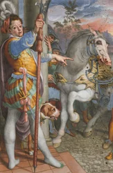 Apse, Meeting of Jesus with the centurion Cornelio 1582-84 (detail)