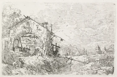 Views: A Woman Drawing Water under an Arch