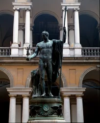 Napoleon Bonaparte (1769-1821) Bronze Sculpture by Antonio Canova (1809) Court of the Palace Brera, Milan