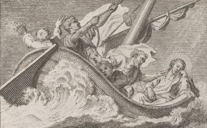 Christ on a Boat with Fishermen