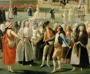 The Ascent of a Hot-Air Balloon in Madrid (detail)