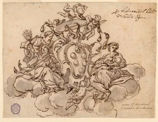 Design for a Ceiling with the Coat of Arms of Cardinal Francesco Maria de