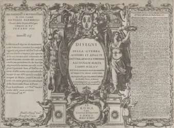 Frontispiece for Drawings of the war, siege, and assault of the Turkish army on the islan...