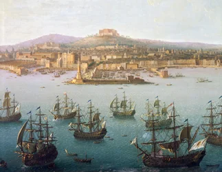 Charles of Bourbon Departing for Spain from Naples, October 7