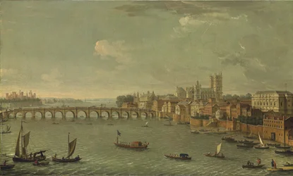 Four views of London: The Thames looking towards Westminster