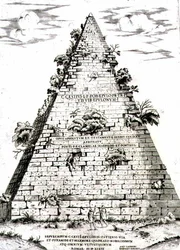 The Pyramid of Caius Cestius built c.12 BC, Rome