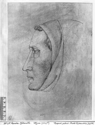 Head of a monk, from the The Vallardi Album