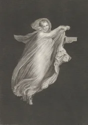 A Bacchante Wearing a Hooded Shawl and Holding a Box in Her Left Hand